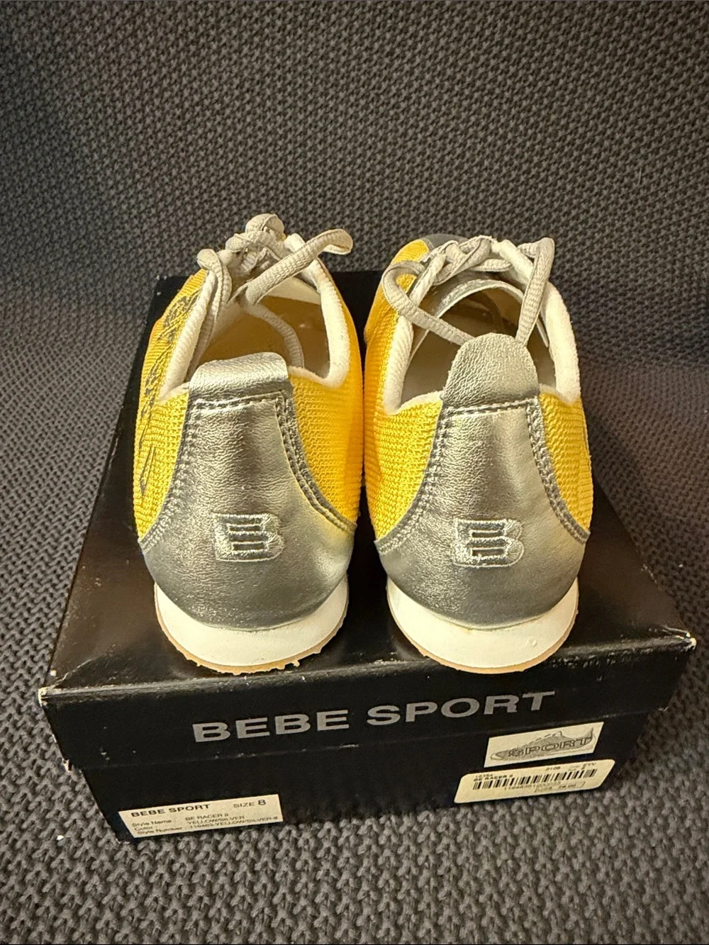 bebe Yellow and Silver Sneakers